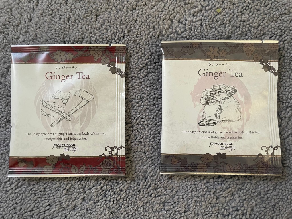 A photograph of the ginger tea bags