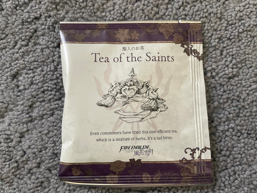 A photograph of the tea of the staints tea bag